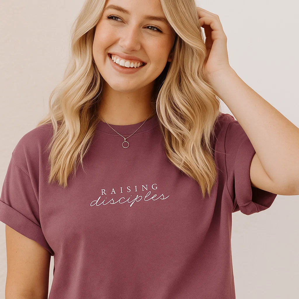 Bella Canvas 3001 “Raising Disciples” T-Shirt – Inspirational Christian Graphic Tee, Soft Premium Cotton Unisex Shirt