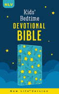The Kids' Bedtime Devotional Bible (NLV – Aqua Stars) – Nighttime Bible Stories for Children, Christian Kids Devotional Book