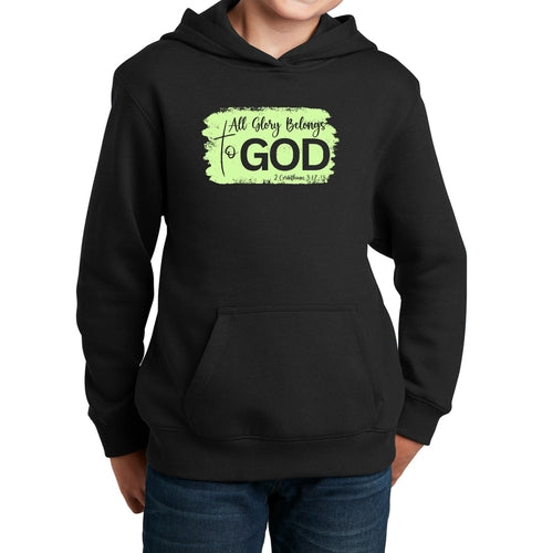 👉 “Christian Hoodie – All Glory Belongs to God | Neon Faith Design 🙏”