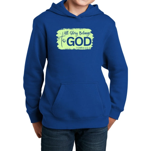 👉 “Christian Hoodie – All Glory Belongs to God | Neon Faith Design 🙏”