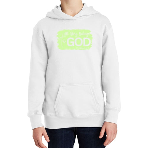 👉 “Christian Hoodie – All Glory Belongs to God | Neon Faith Design 🙏”